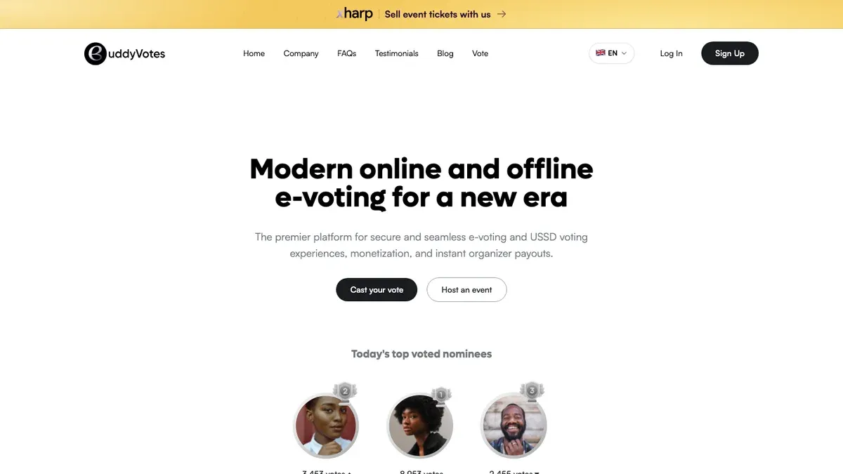 BuddyVotes, website image 1