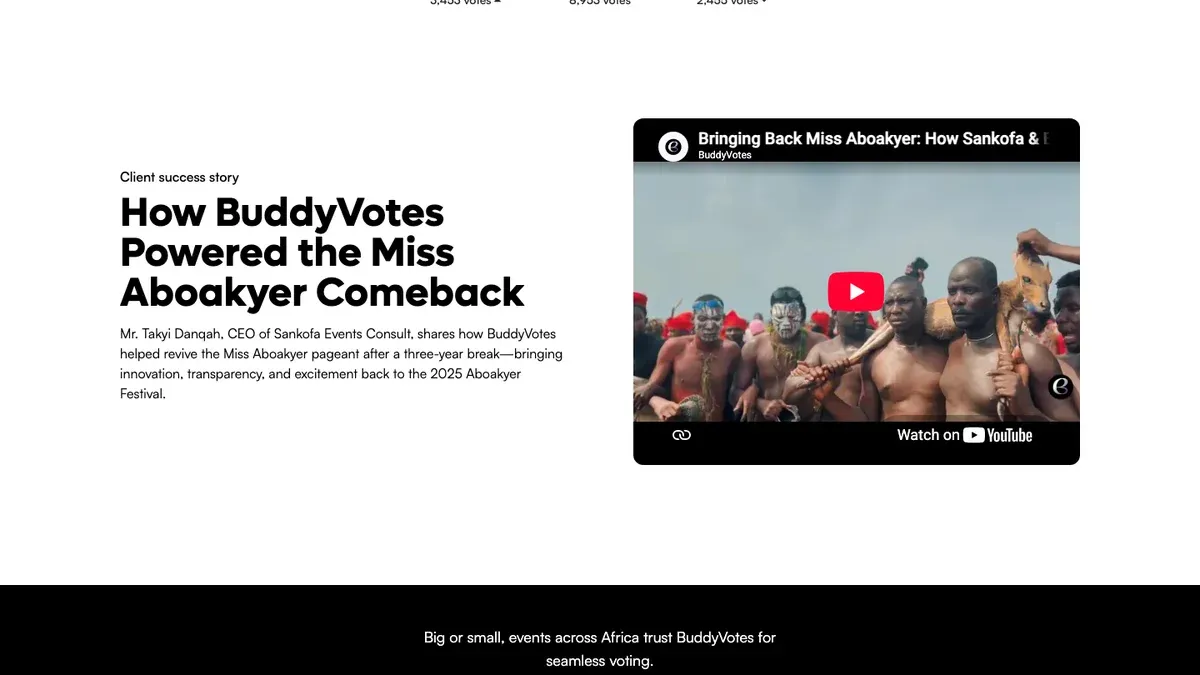 BuddyVotes, website image 2