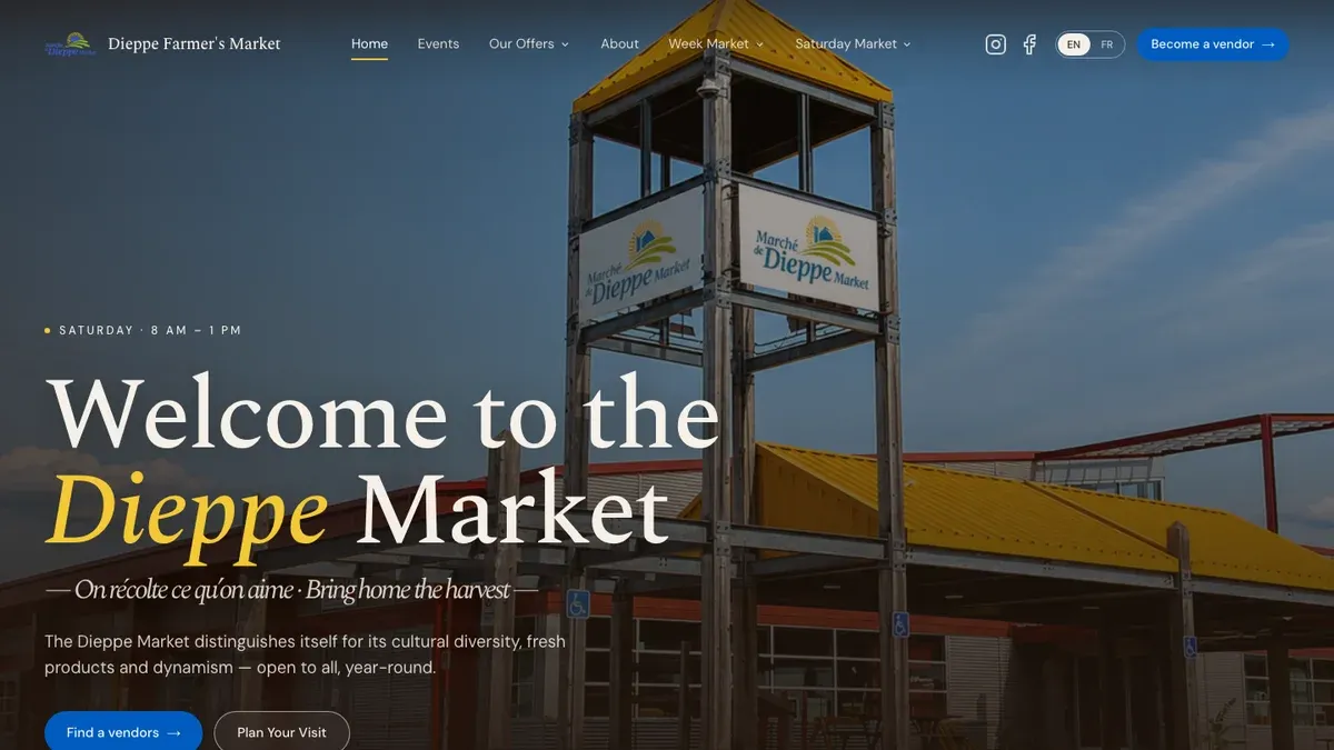 Marché Dieppe Market, website image 1
